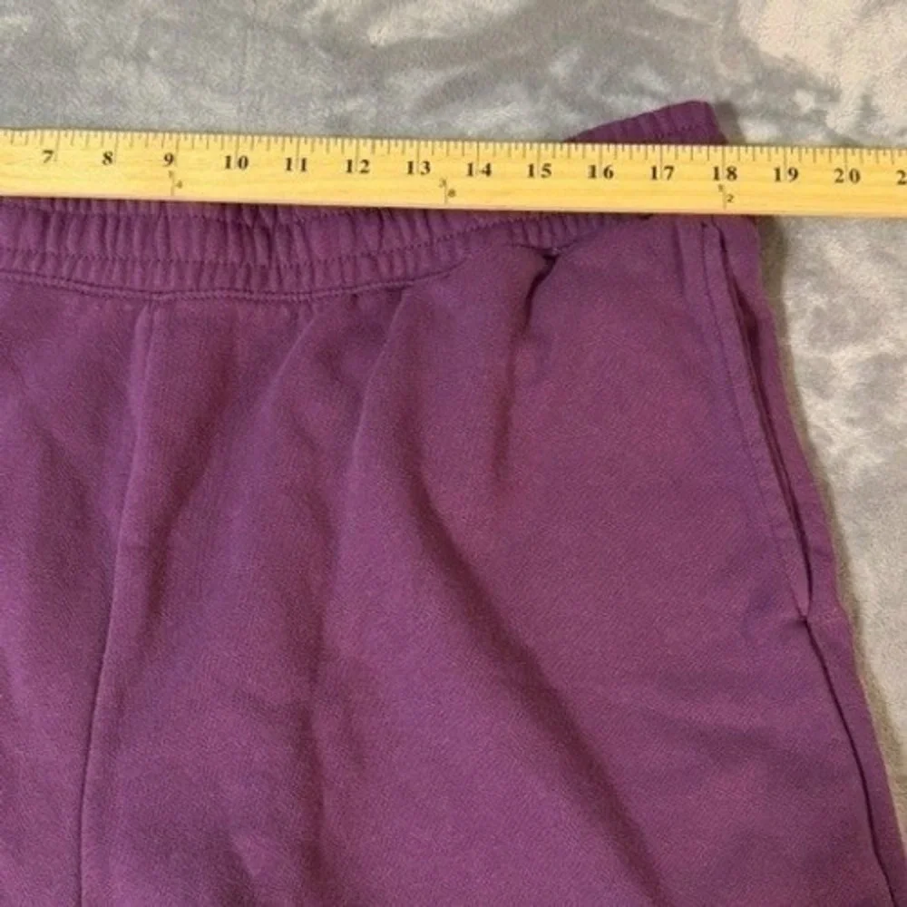 The North Face Mens Purple Fleece Sweat Shorts XL Relaxed Fit Elastic Waist